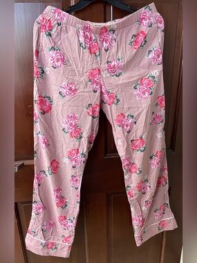 Victoria's Secret Dusty Rose Womens Pajama Pants XS Comfy Cotton Loungewear